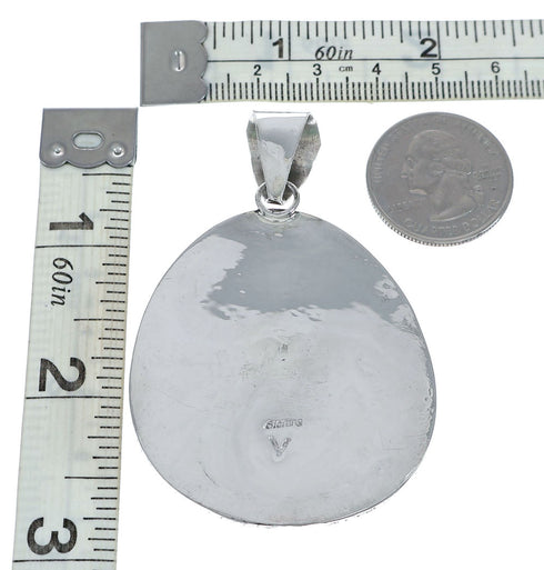 Navajo Sterling Silver Turquoise Pendant NX11792